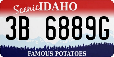 ID license plate 3B6889G