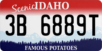 ID license plate 3B6889T
