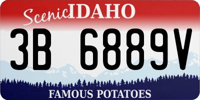 ID license plate 3B6889V