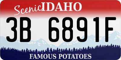ID license plate 3B6891F