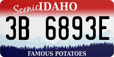 ID license plate 3B6893E