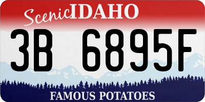 ID license plate 3B6895F