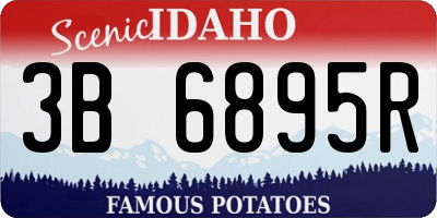 ID license plate 3B6895R