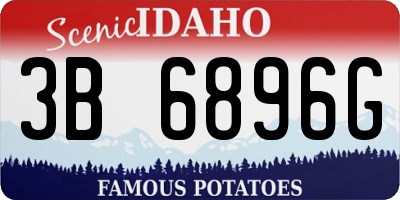 ID license plate 3B6896G