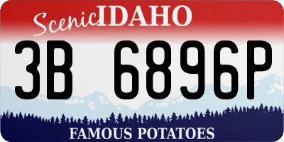 ID license plate 3B6896P