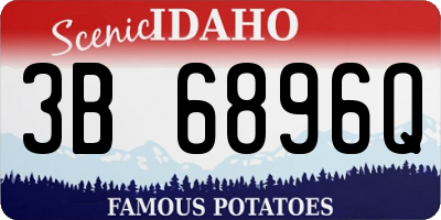 ID license plate 3B6896Q