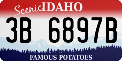 ID license plate 3B6897B