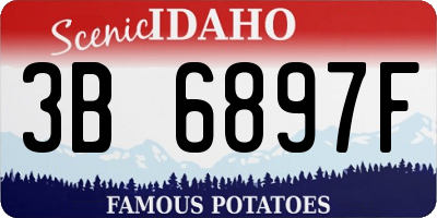 ID license plate 3B6897F