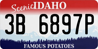 ID license plate 3B6897P