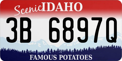 ID license plate 3B6897Q
