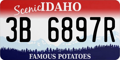ID license plate 3B6897R