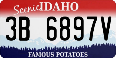 ID license plate 3B6897V