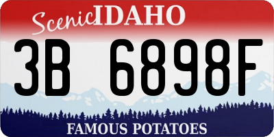 ID license plate 3B6898F