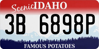 ID license plate 3B6898P