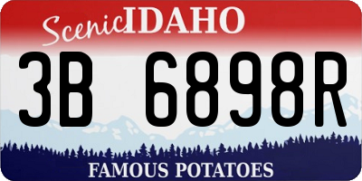ID license plate 3B6898R