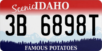 ID license plate 3B6898T