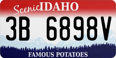 ID license plate 3B6898V