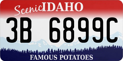ID license plate 3B6899C