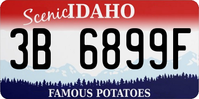 ID license plate 3B6899F