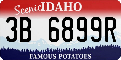 ID license plate 3B6899R