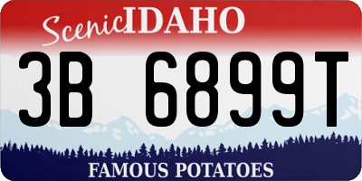ID license plate 3B6899T
