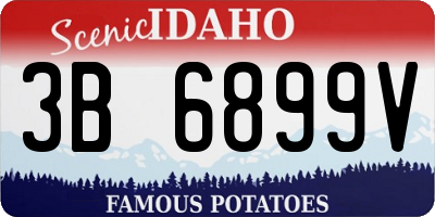 ID license plate 3B6899V