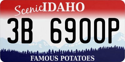 ID license plate 3B6900P