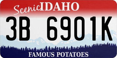 ID license plate 3B6901K