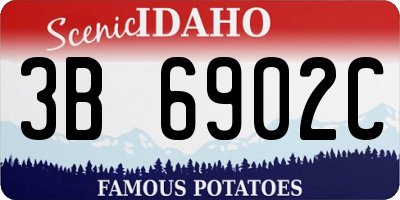 ID license plate 3B6902C