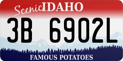 ID license plate 3B6902L
