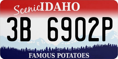 ID license plate 3B6902P