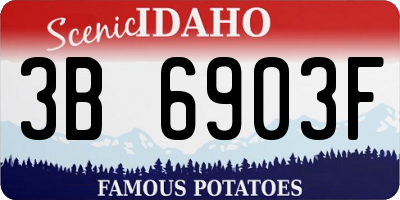 ID license plate 3B6903F