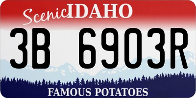 ID license plate 3B6903R