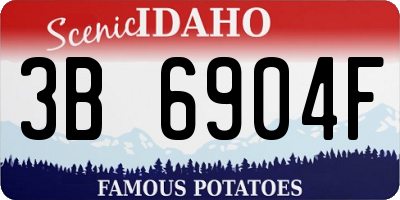 ID license plate 3B6904F