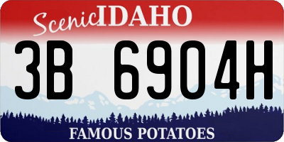 ID license plate 3B6904H