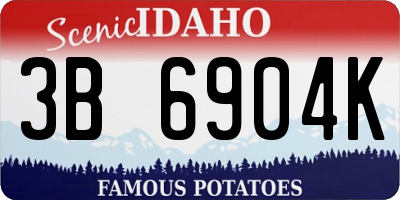 ID license plate 3B6904K