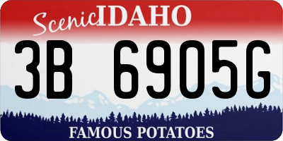 ID license plate 3B6905G