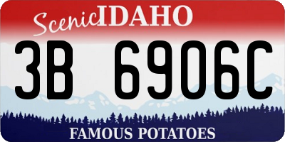 ID license plate 3B6906C