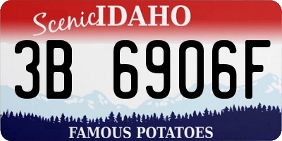 ID license plate 3B6906F