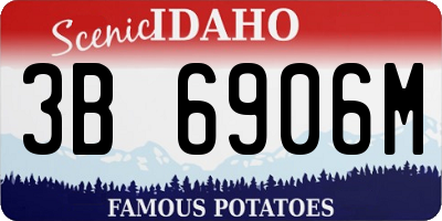 ID license plate 3B6906M