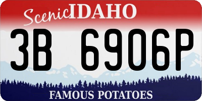 ID license plate 3B6906P