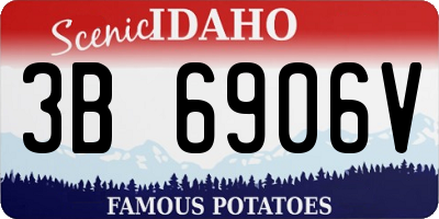 ID license plate 3B6906V
