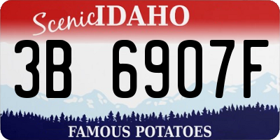 ID license plate 3B6907F