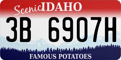 ID license plate 3B6907H