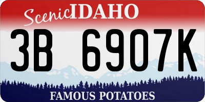 ID license plate 3B6907K