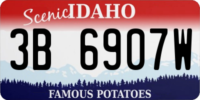 ID license plate 3B6907W