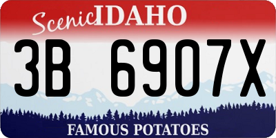 ID license plate 3B6907X
