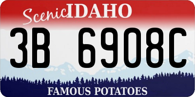 ID license plate 3B6908C