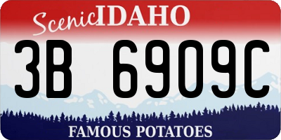 ID license plate 3B6909C