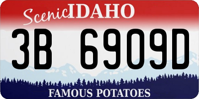 ID license plate 3B6909D